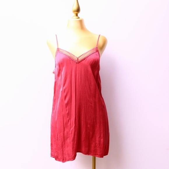 Anthropologie by MAGALI PASCAL Inez Midi Dress,Pink Medium,relaxed fit lace trim - Picture 3 of 12